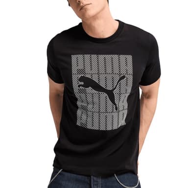 Футболка чоловіча Puma GRAPHICS Puma Wording Tee чорна 68482501
