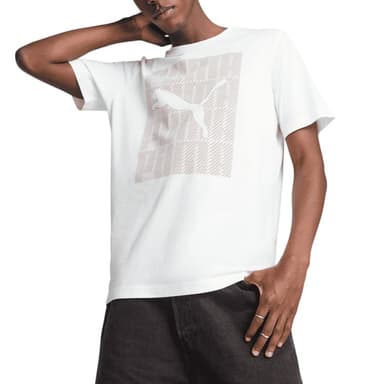 Футболка чоловіча Puma GRAPHICS Wording Tee біла 68482502