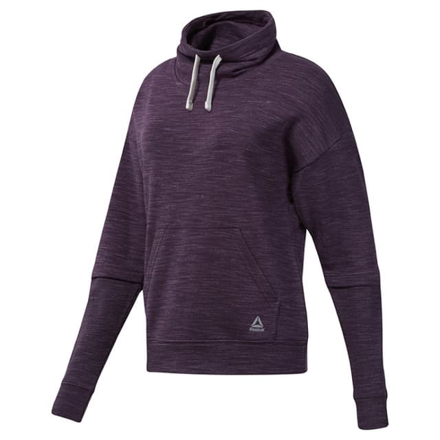 Толстовка жіноча Reebok Training Essentials Marble Cowl Neck фіолетова DU4908