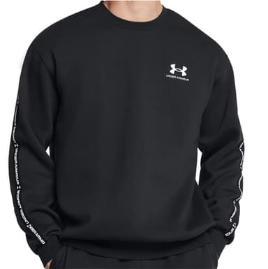 Толстовка чоловіча Under Armour UA Icon Fleece Crew Taping чорна 1389357-001