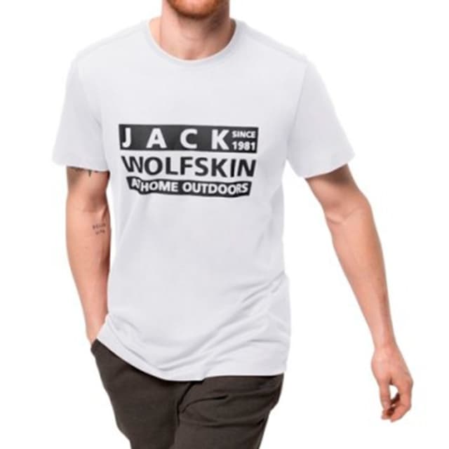 Футболка мужская Jack Wolfskin Brand T M белая 1807441-5018