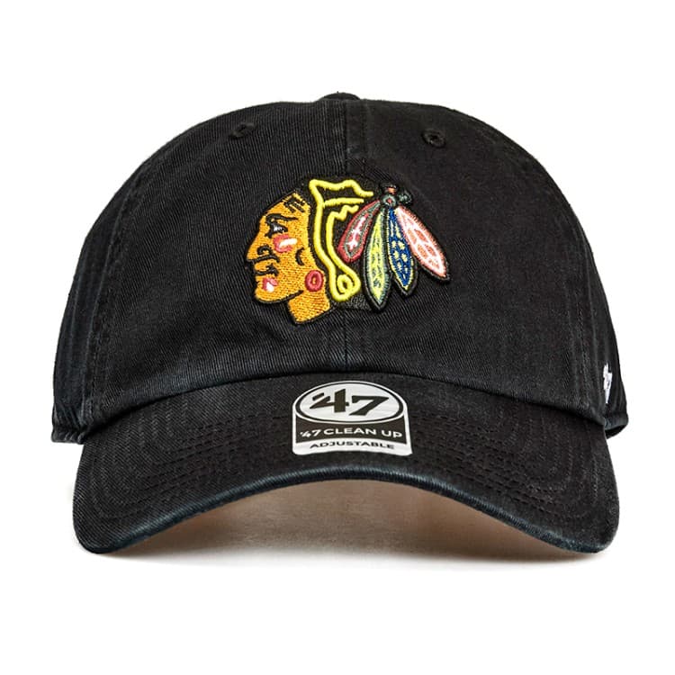 Бейсболка  47 Brand Chicago Blackhawks черная H-RGW04GWS-BK 