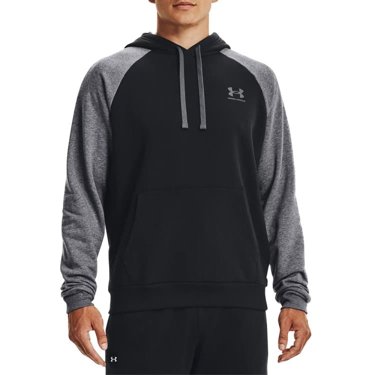 Толстовка чоловіча Under Armour Ua Rival Flc Colorblock Hd чорна 1366357-001
