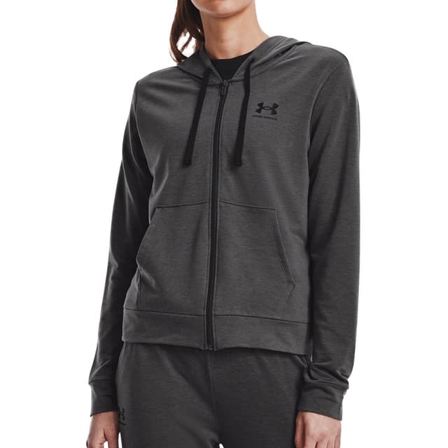 Толстовка жіноча Under Armour Rival Terry Fz Hoodie сіра 1369853-010