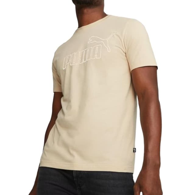 Футболка мужская Puma ESS ELEVATED Tee бежевая 84988388