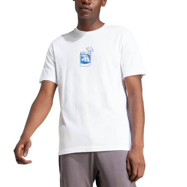 Футболка чоловіча Adidas M L DRINK TEE біла JJ4013