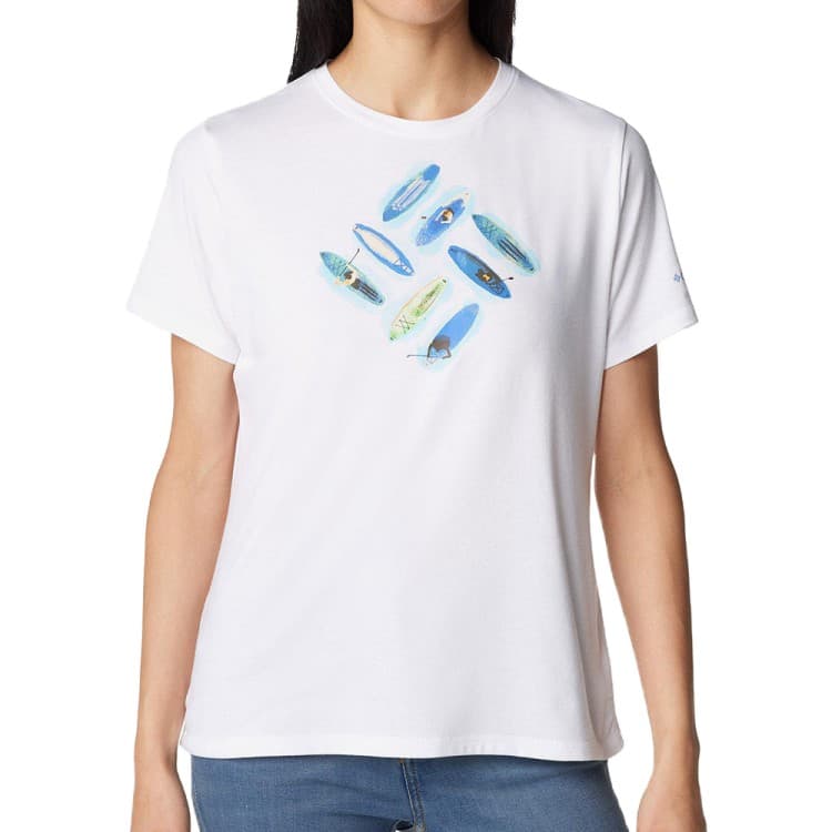 Футболка женская Columbia SUN TREK™ SS GRAPHIC TEE белая 1931751-117