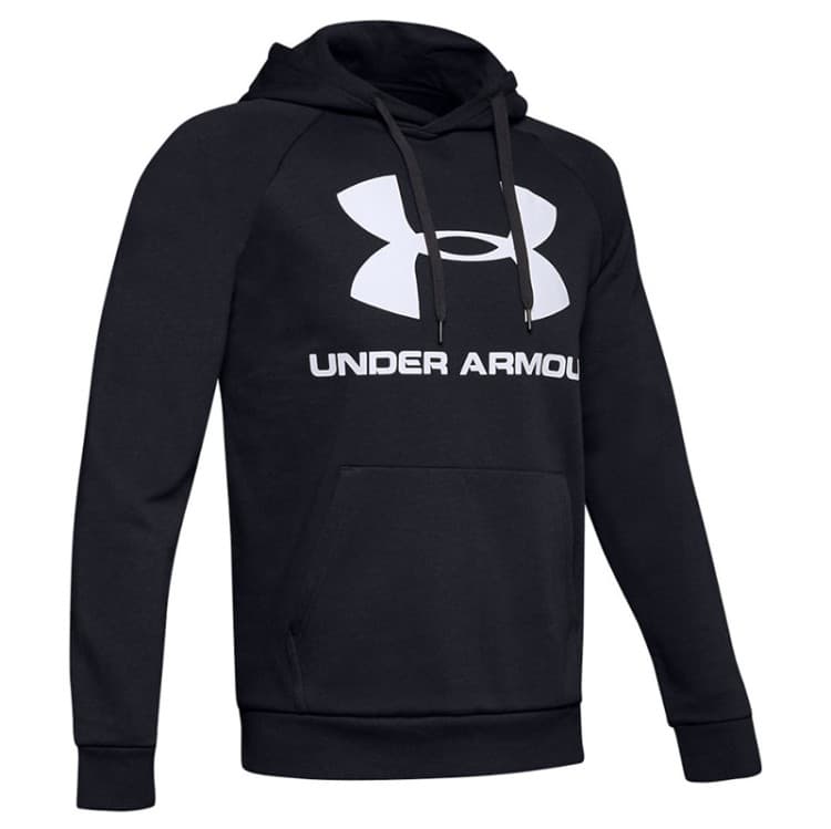 Толстовка мужская Under Armour RIVAL FLEECE LOGO черная 1345628-001