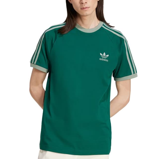 Футболка мужская Adidas 3-STRIPES TEE зеленая JN7017