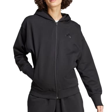 Толстовка женская Adidas W ALL SZN FZ HD черная IX3809