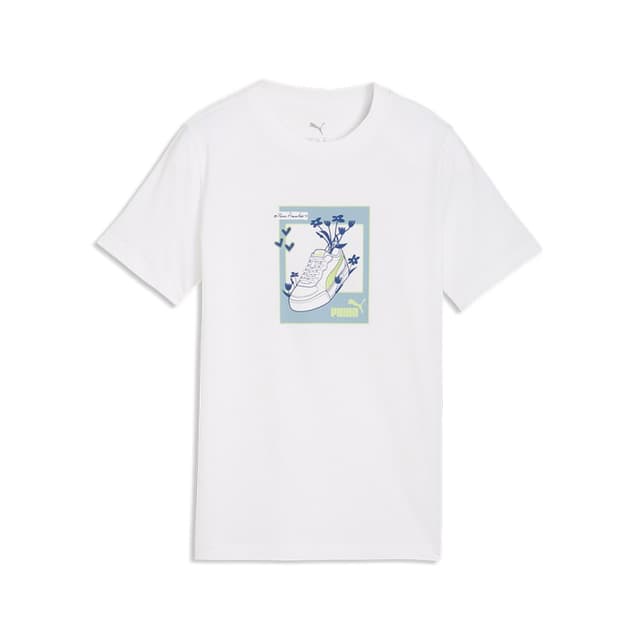 Футболка детская Puma GRAPHIC Sneaker Tee G белая 69173802