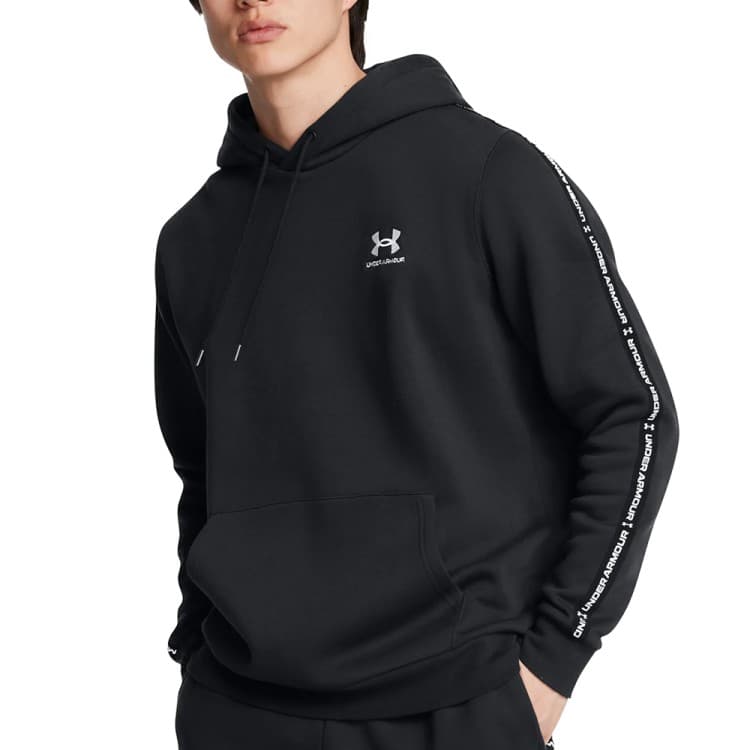 Толстовка чоловіча Under Armour UA Icon Fleece HD Taping чорна 1389356-001