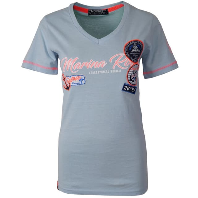 Футболка жіноча Geographical Norway блакитна SR600-400