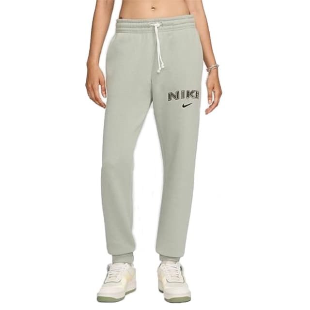 Штани жіночі Nike W NSW PHNX FLC MR STD LOGO PNT зелені HM9757-370