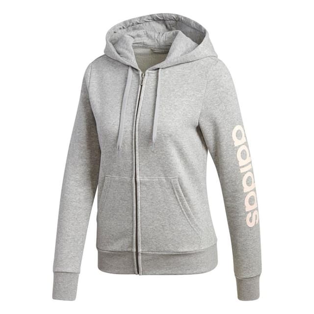 Толстовка жіноча Adidas W E Lin Fzhd Fl сіра GD2987 