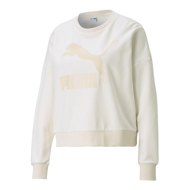 Толстовка жіноча Puma Classics Logo Crew бежева 59957399 