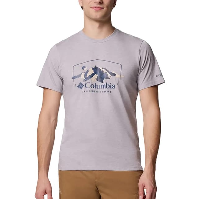 Футболка чоловiча Columbia Path Lake™ Graphic Tee II сіра 1934811-044