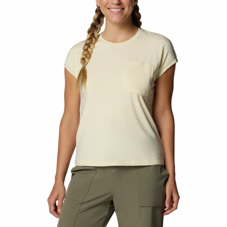 Футболка женская Columbia Boundless Trek™ Short Sleeve Tee желтая 2033481-758
