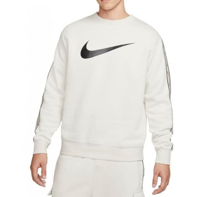 Толстовка мужская Nike M Nsw Repeat Sw Flc Crew Bb бежевая DX2029-072