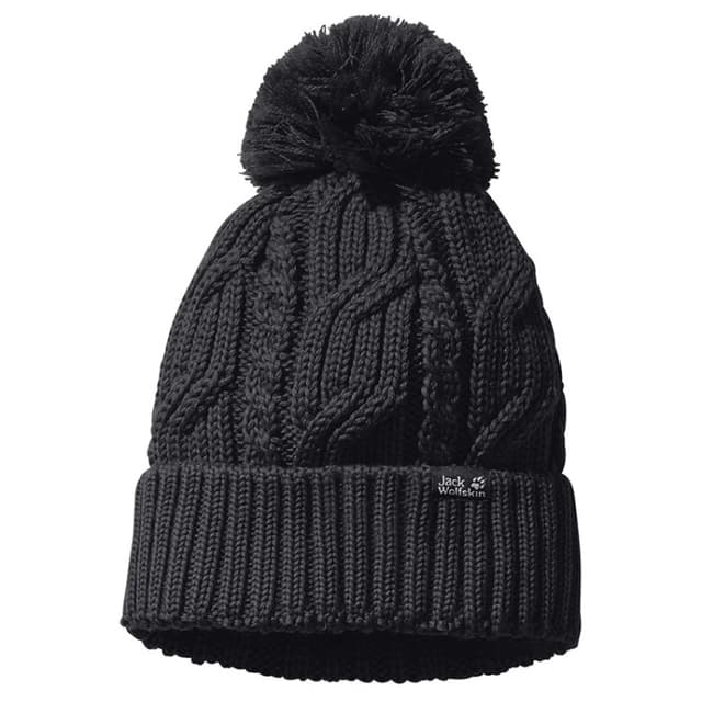Шапка унісекс Jack Wolfskin STORMLOCK POMPOM BEANIE чорна 1905091-6000
