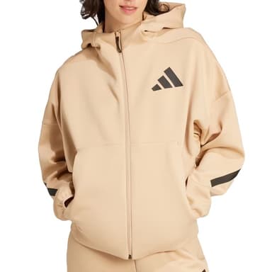 Толстовка жіноча Adidas W Z.N.E. FZ бежева JD9594