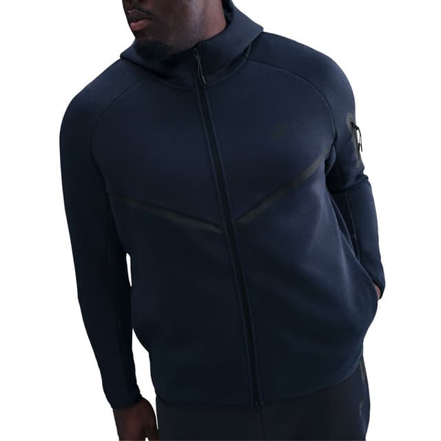 Толстовка мужская Nike M NK TCH FLC FZ WR HOODIE темно-синяя HV0949-451