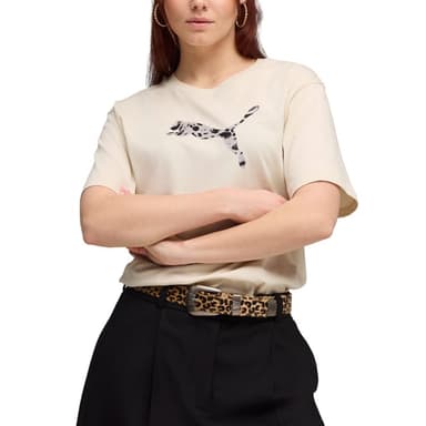Футболка женская Puma ESS GRAPHIC Animal Relaxed Tee молочная 69182187