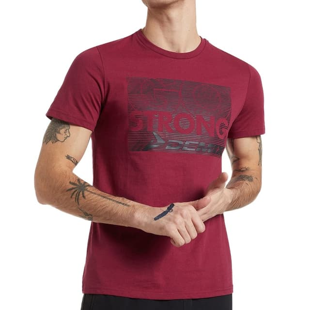 Футболка мужская Demix T-shirt бордовая 113627-R4