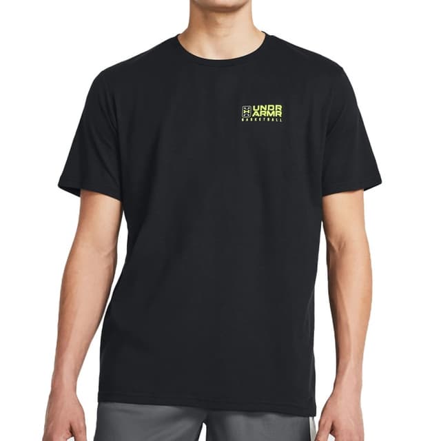 Футболка мужская Under Armour UA Bball Logo Court SS черная 1382850-001