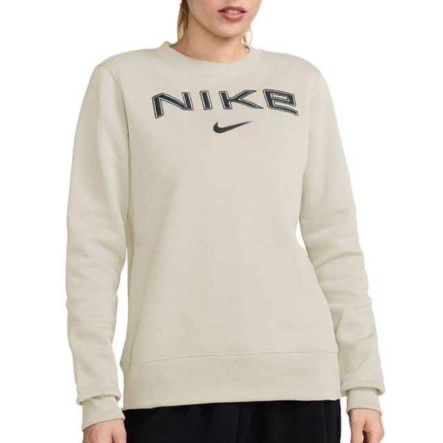 Толстовка жіноча Nike W NSW PHNX FLC STD LOGO CREW бежева HM9754-104