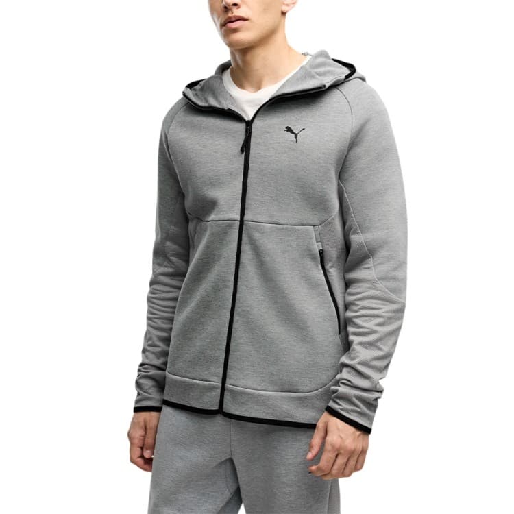 Толстовка чоловіча Puma TECH Slim Elevated Full-Zip Hoodie DK сіра 69395103
