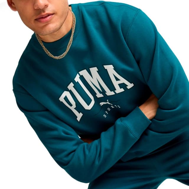 Толстовка чоловіча Puma PUMA SQUAD Crew FL зелена 68179422