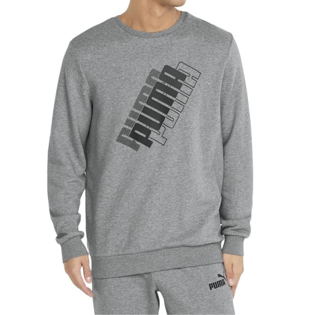 Толстовка чоловіча Puma Puma Power Logo Crew сіра 84737703
