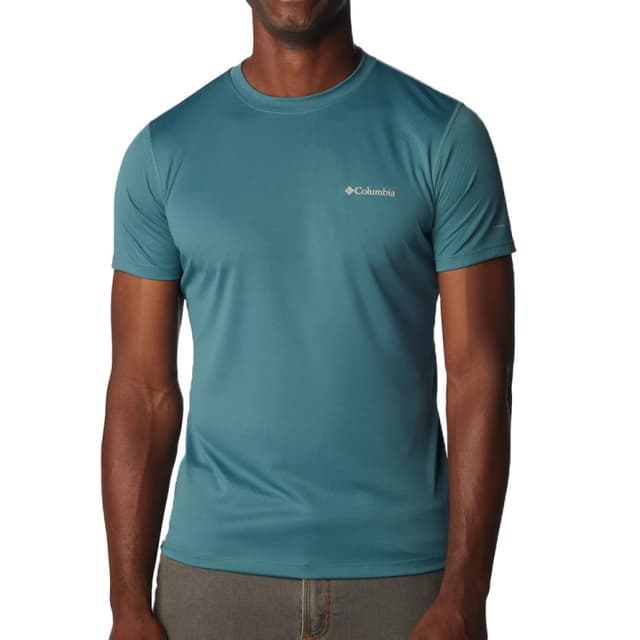 Футболка мужская Columbia ZERO RULES™ SHORT SLEEVE SHIRT бирюзовая 1533313-336