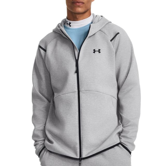 Толстовка чоловіча Under Armour UA Unstoppable Flc FZ сіра 1379806-011
