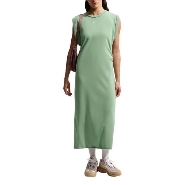 Платье женское Nike W NSW NK CHLL FT DRESS зеленое IF0567-006