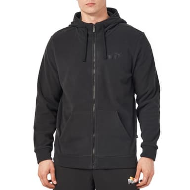 Толстовка чоловіча Puma ESS ELEVATED Polarfleece Full-Zip Hoodie чорна 68189301