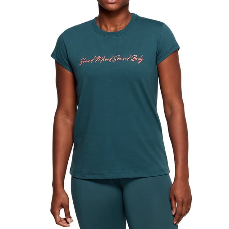 Футболка женская Asics Graphic Tee I зеленая 2032B757-401