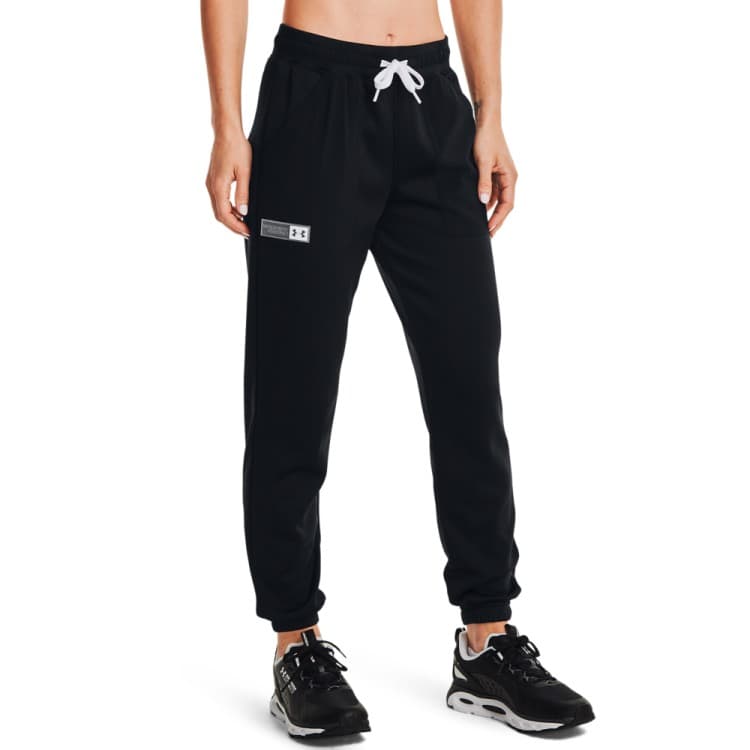 Брюки женские Under Armour Armour Mixed Media Pant черные 1365877-001