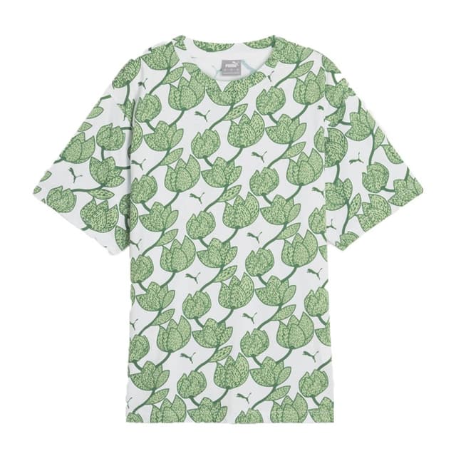 Футболка женская Puma ESS+ BLOSSOM AOP Tee зеленая 67949386