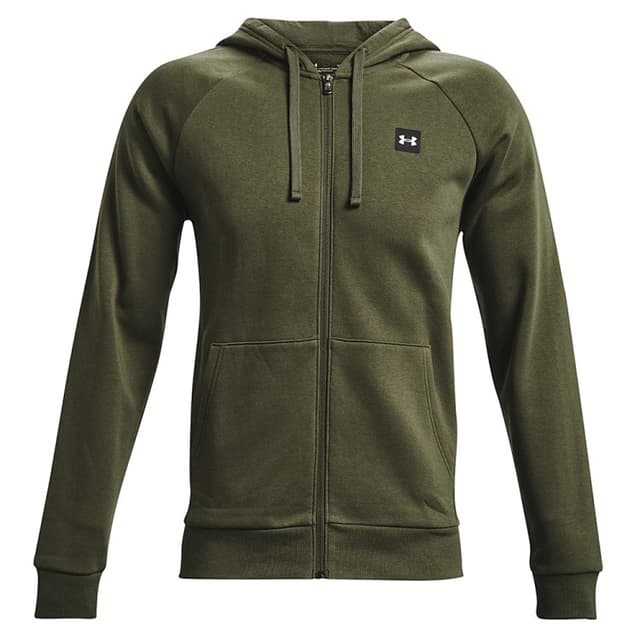 Толстовка мужская Under Armour Ua Rival Fleece Fz Hoodie зеленая 1357111-390