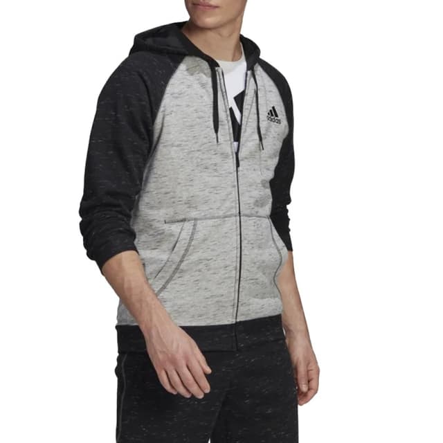 Толстовка чоловіча Adidas M Mel Fz Hd сіра GK8906