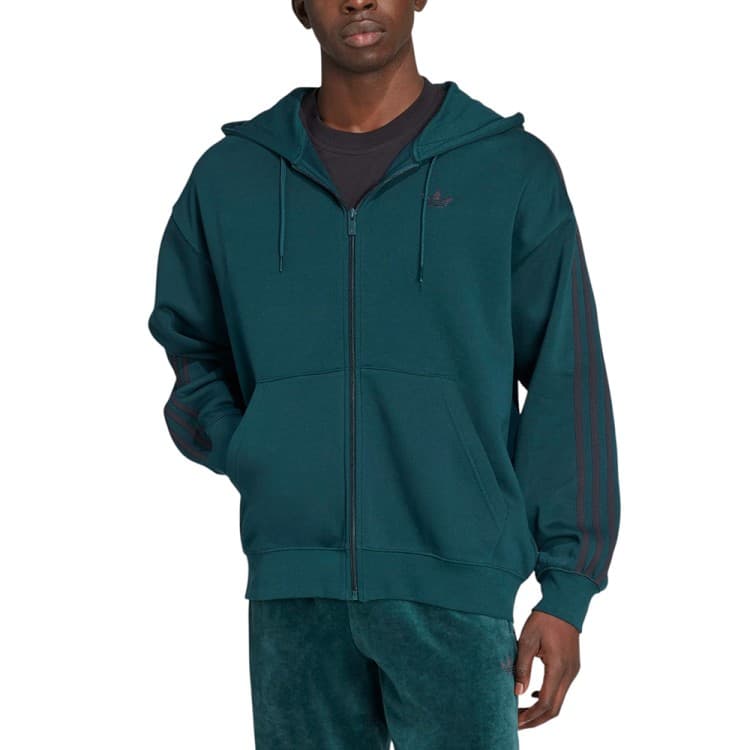 Толстовка чоловіча Adidas BAGGY FZ HOODIE зелена JX1549