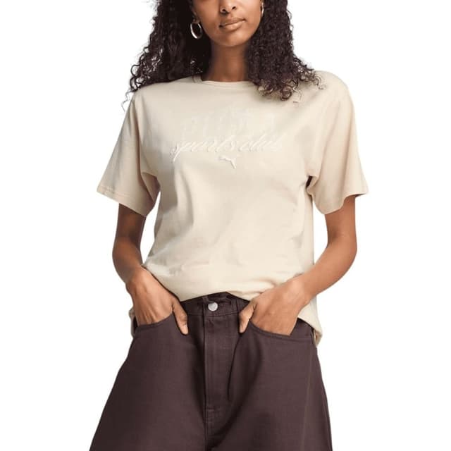 Футболка женская Puma CLASS Relaxed Tee бежевая 68503187
