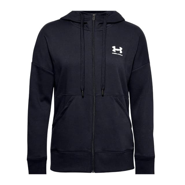Толстовка жіноча Under Armour Rival Fleece Fz Hoodie чорна 1356400-001