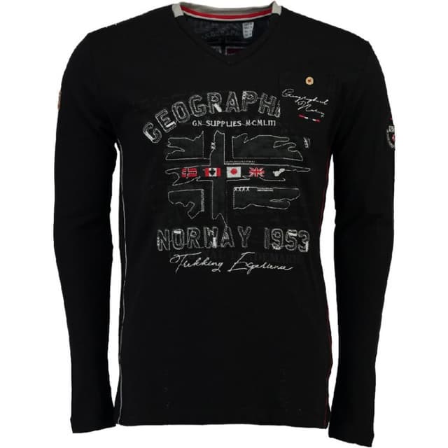 Футболка мужская Geographical Norway черная WP334H-010