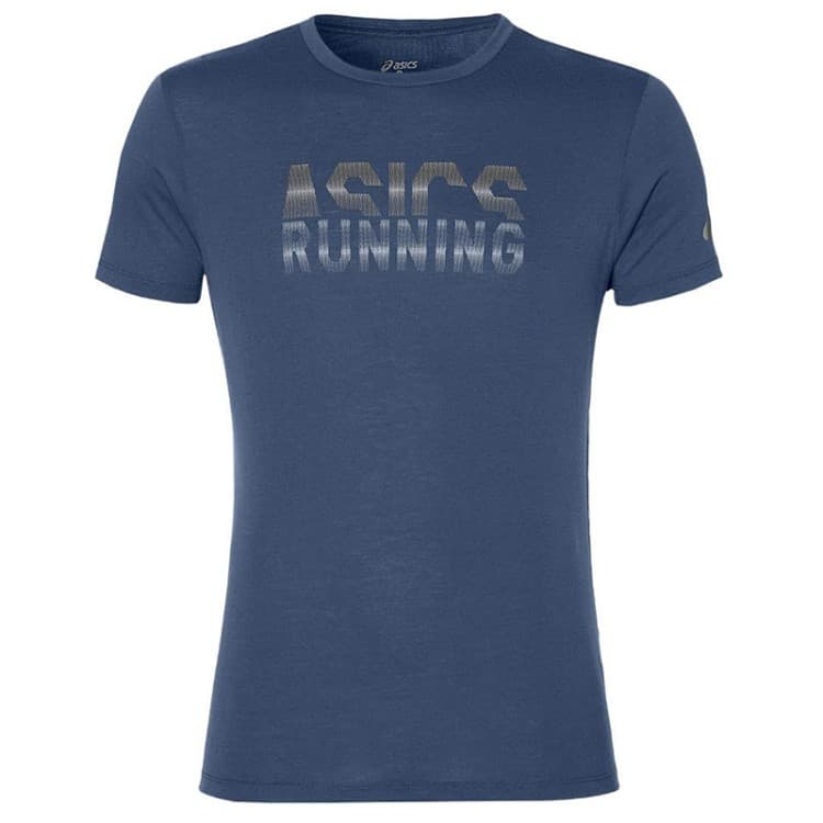 Футболка мужская Asics Graphic Ss Top синяя 141265-0793