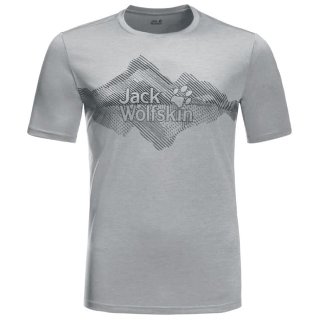 Футболка мужская Jack Wolfskin серая 1807201-6720