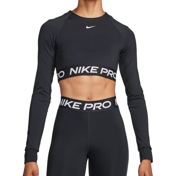 Футболка жіноча Nike NIKE PRO DF 365 CROP LS чорна FV5484-010