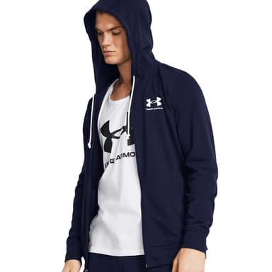 Толстовка чоловіча Under Armour UA Rival Terry LC FZ синя 1370409-410